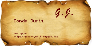 Gonda Judit névjegykártya